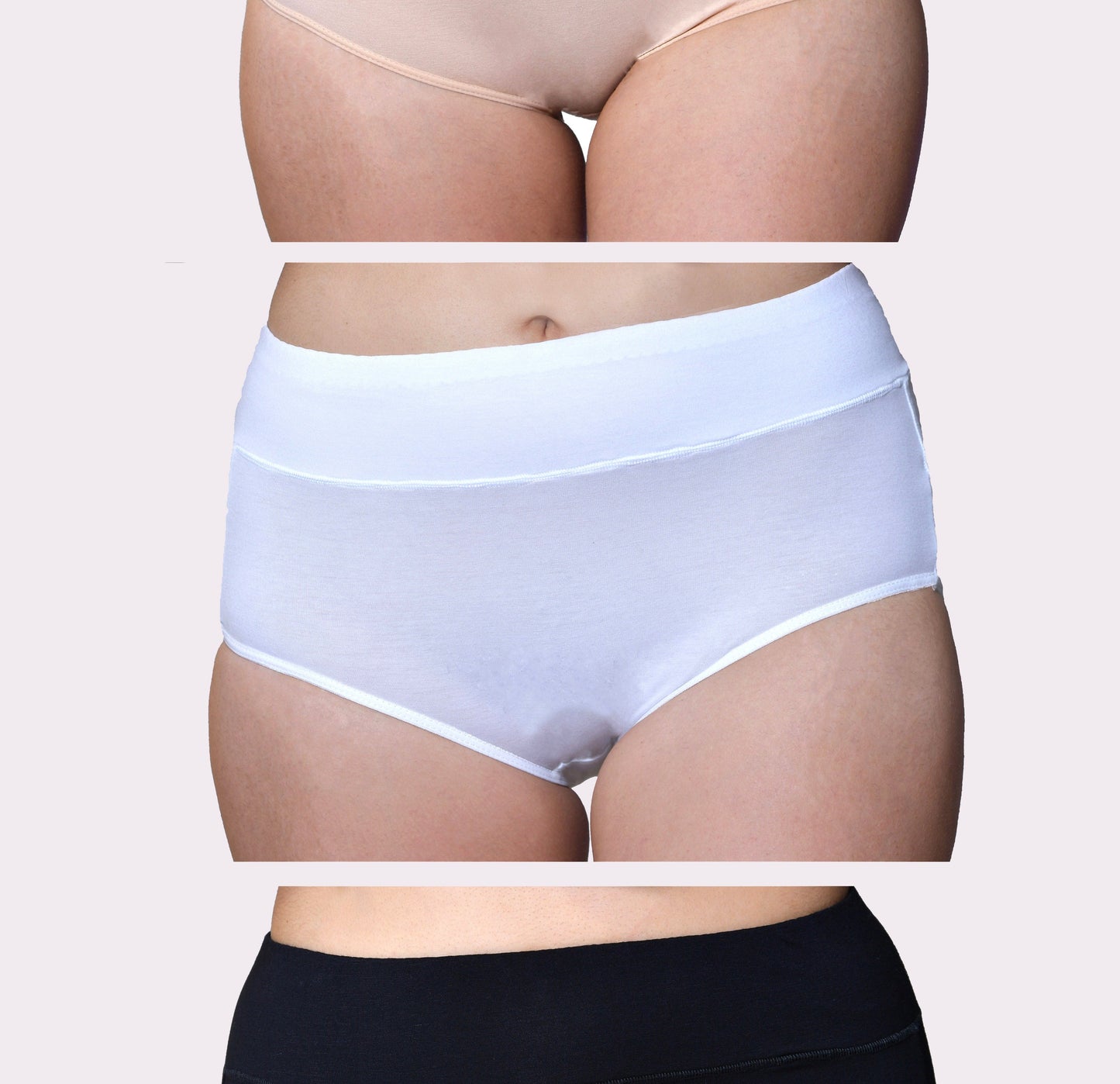 Lot de 3 slips en coton taille haute