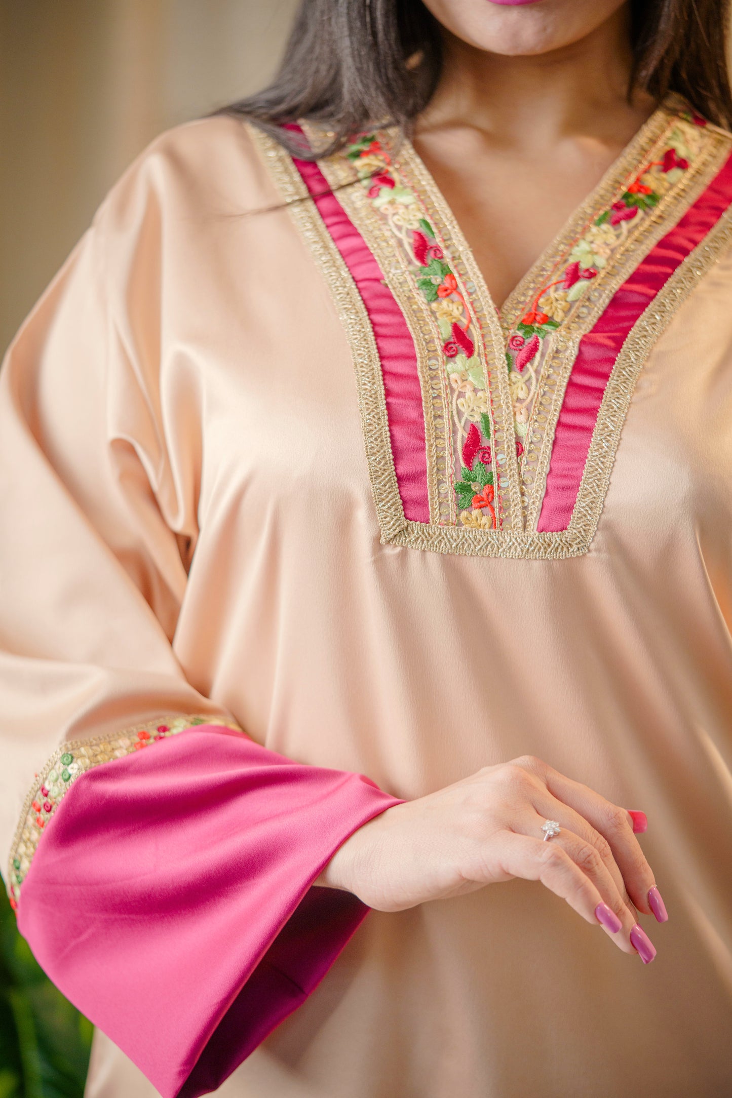 Jebba Nour satin - Champagne