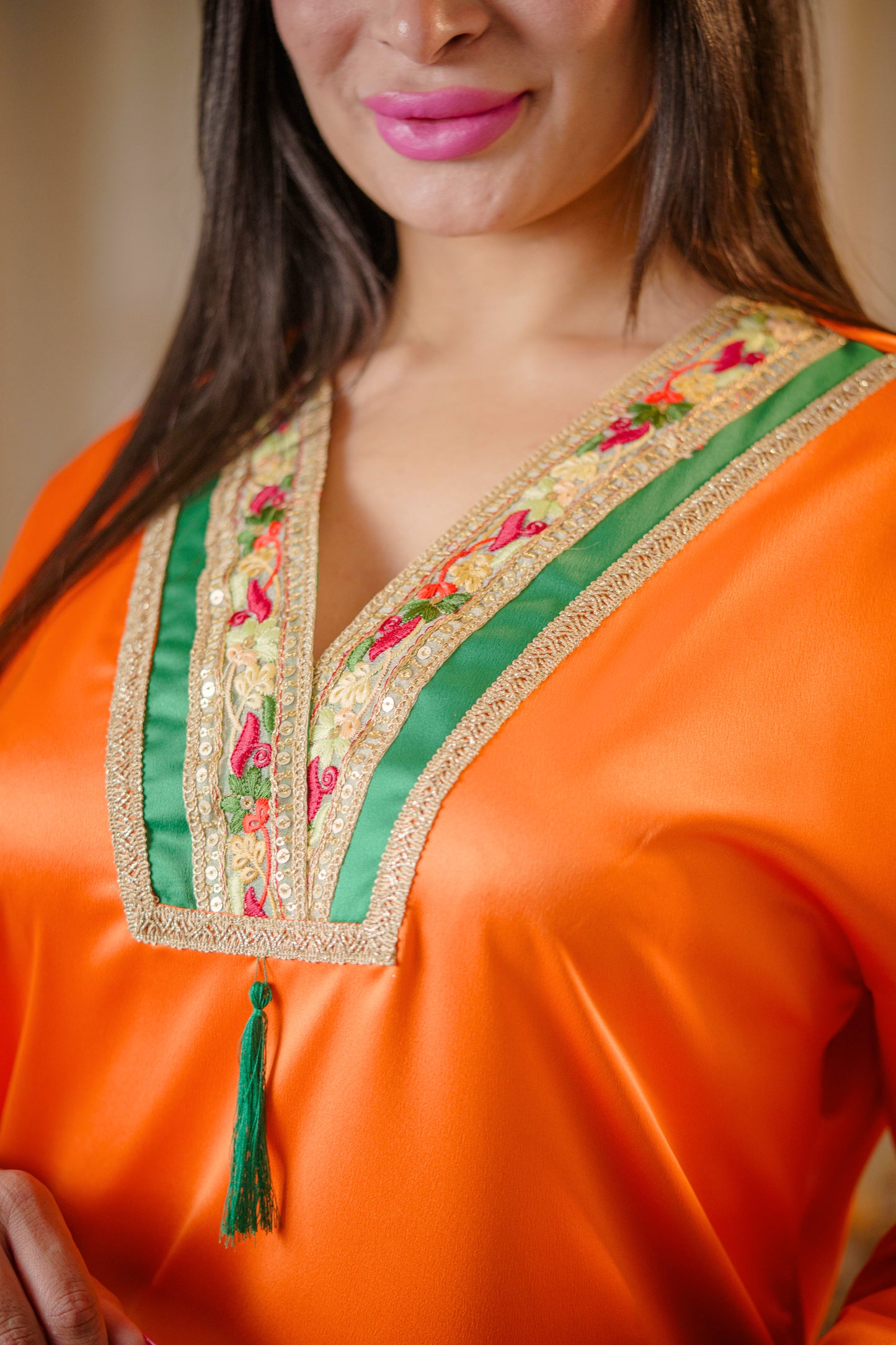 Jebba Nour satin - Orange