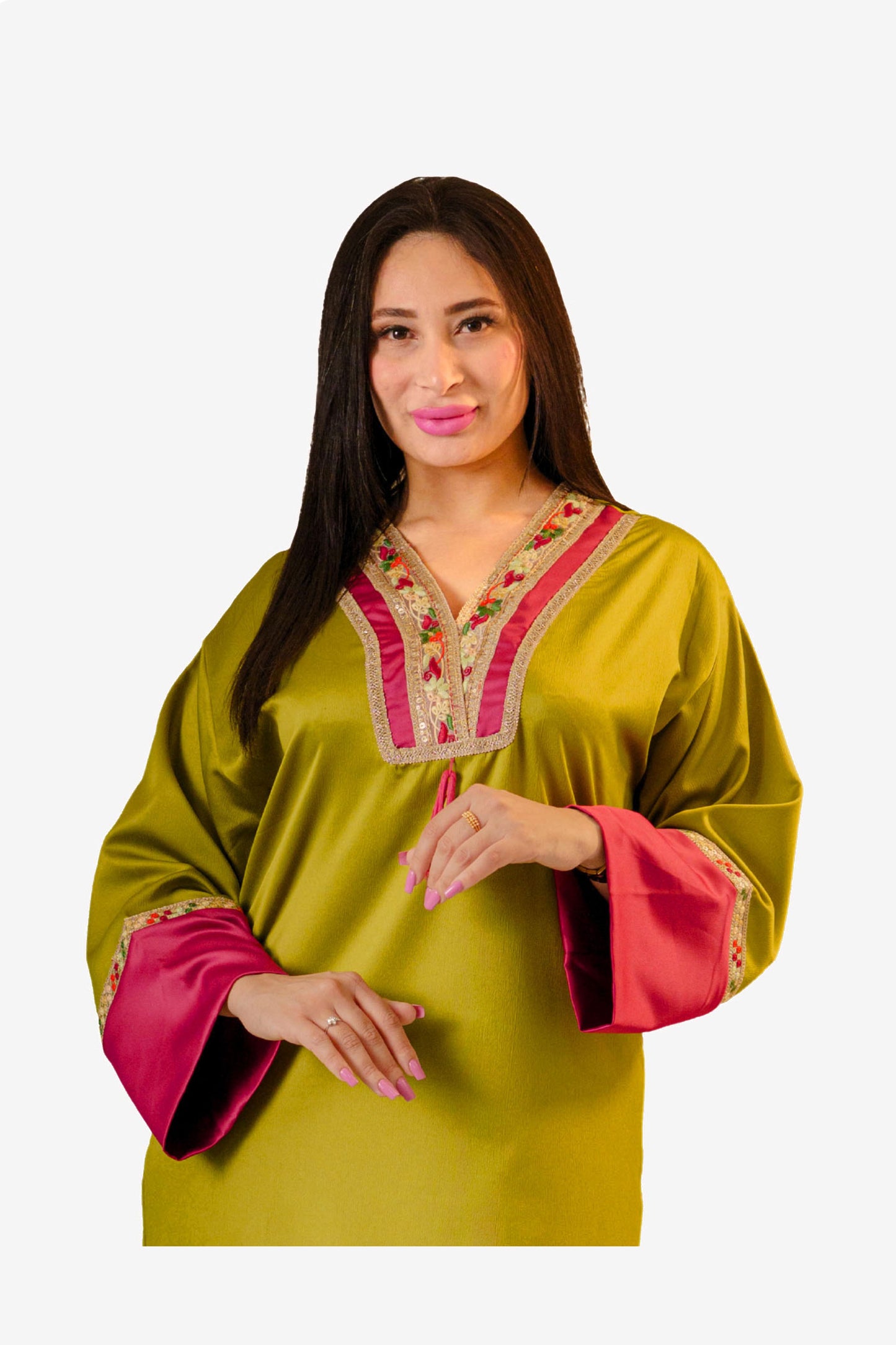 Jebba Nour satin - Vert olive